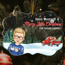 Have Yourself A Merry Little Christmas - Christmas Gift For Family, Parents - Personalized Medallion Acrylic Ornament