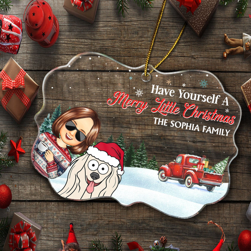 Have Yourself A Merry Little Christmas - Christmas Gift For Family, Parents - Personalized Medallion Acrylic Ornament