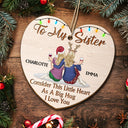 Consider This Little Heart As A Big Hug - Anniversary, Christmas Gift For Sisters, Brothers, Siblings - Personalized Custom Shaped Wooden Ornament