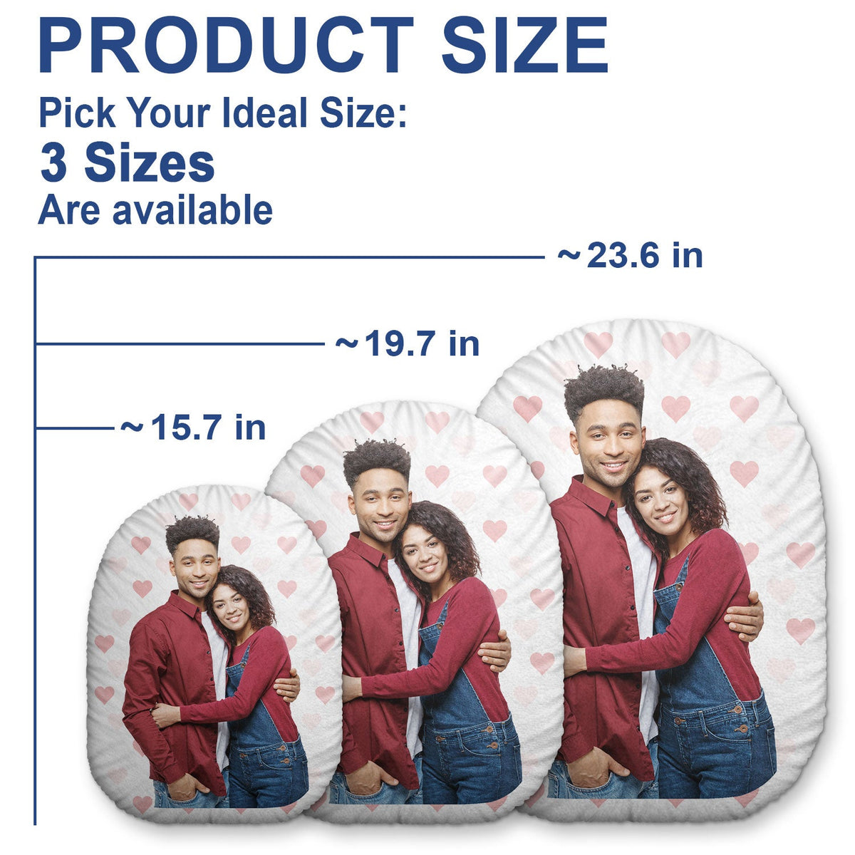 Custom Photo Couples Kid Best Friends - Gift For Family -  Personalized Custom Shaped Pillow