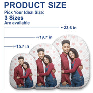 Custom Photo Couples Kid Best Friends - Gift For Family -  Personalized Custom Shaped Pillow