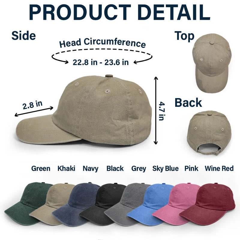 My Favorite People Call Me Papa - Personalized Vintage Washed Denim Cap
