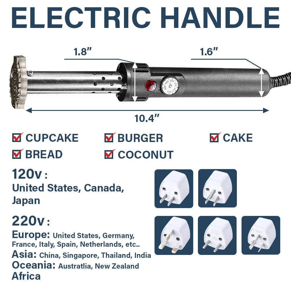 Happy, Gift For Yourself, Gift For Women, Gift For Men, Grilling - Handcrafted By - Personalized Grilling Branding Stamp