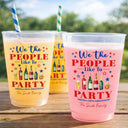 Independence Day,America 250th,Family,Gift For Bestie,Gift For Sibling,Gift For Grandparents,Gift For Yourself,Gift For Women,Gift For Men,Parents,Playful - We The People Like To Party US 250Th Anniversary - Personalized Frosted Cups