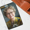 Gift For Father,Gift For Grandpa,Non-Eng,Photo,Healing - Custom Photo Memorial My Mind Still Talks To You - Personalized Aluminum Wallet Card