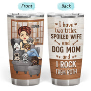 Thank You Best Dog Mom Ever Chibi Woman - Mother Gift - Personalized Custom Tumbler