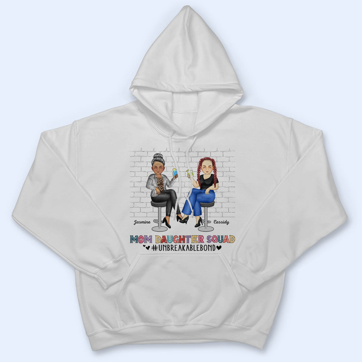 Mom Daughter Squad Unbreakable Bond - Birthday, Loving Gift For Mother, Mama, Grandma, Grandmother - Personalized Custom T Shirt