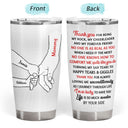 Hand In Hand, I Will Always Protect You - Birthday, Loving Gift For Mother, Father, Grandma, Grandpa, Parents, Grandparents - Personalized Custom Tumbler