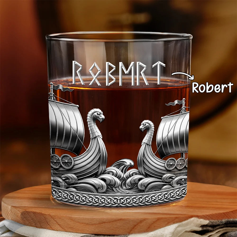Viking A Sip Of History - Personalized Whiskey Glass