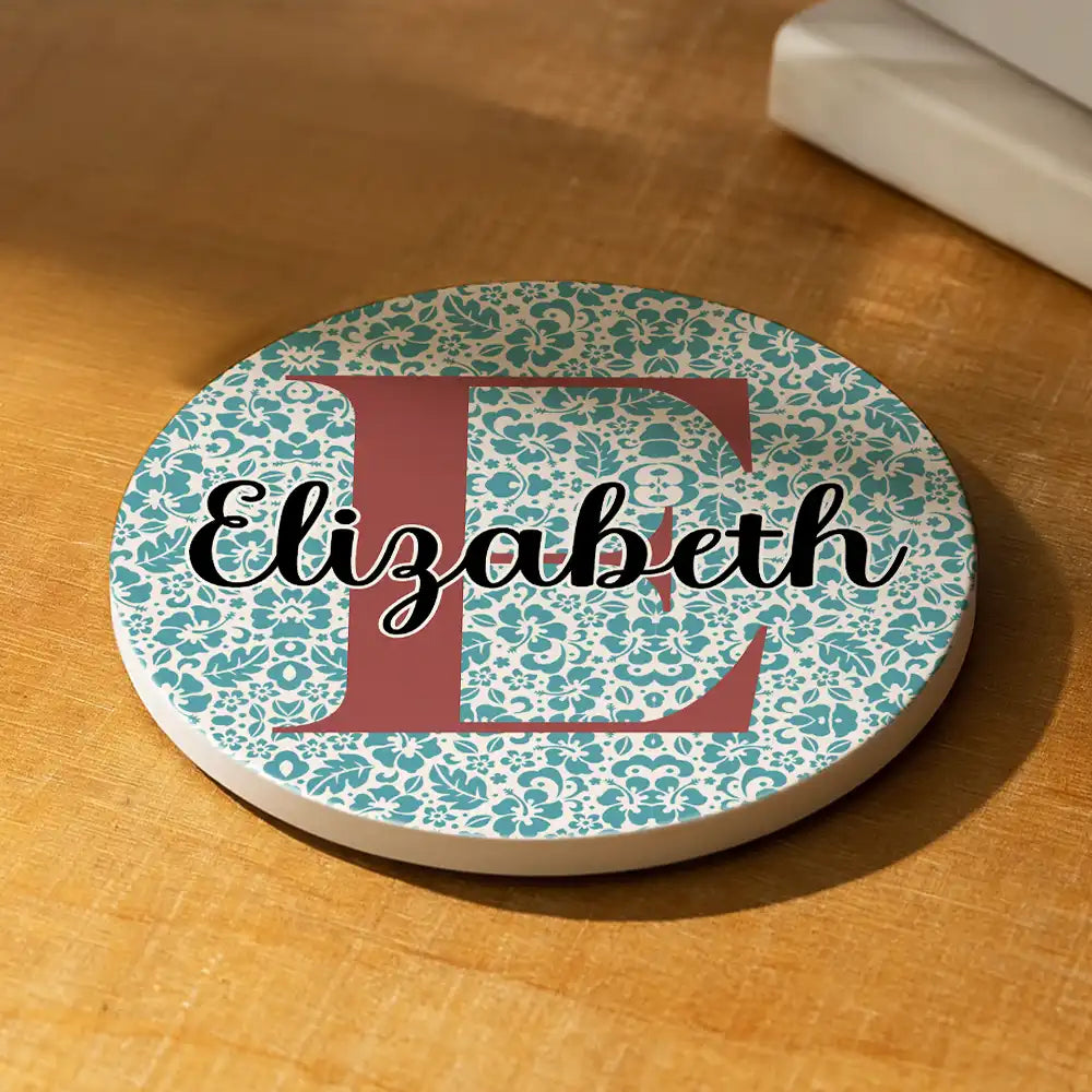 Family,Gift For Wife,Gift For Husband,Parents,Gift For Mother,Gift For Grandparents,Gifts For Colleagues,Gift For Bestie,Happy - Vintage Pattern Name - Personalized Ceramic Coaster