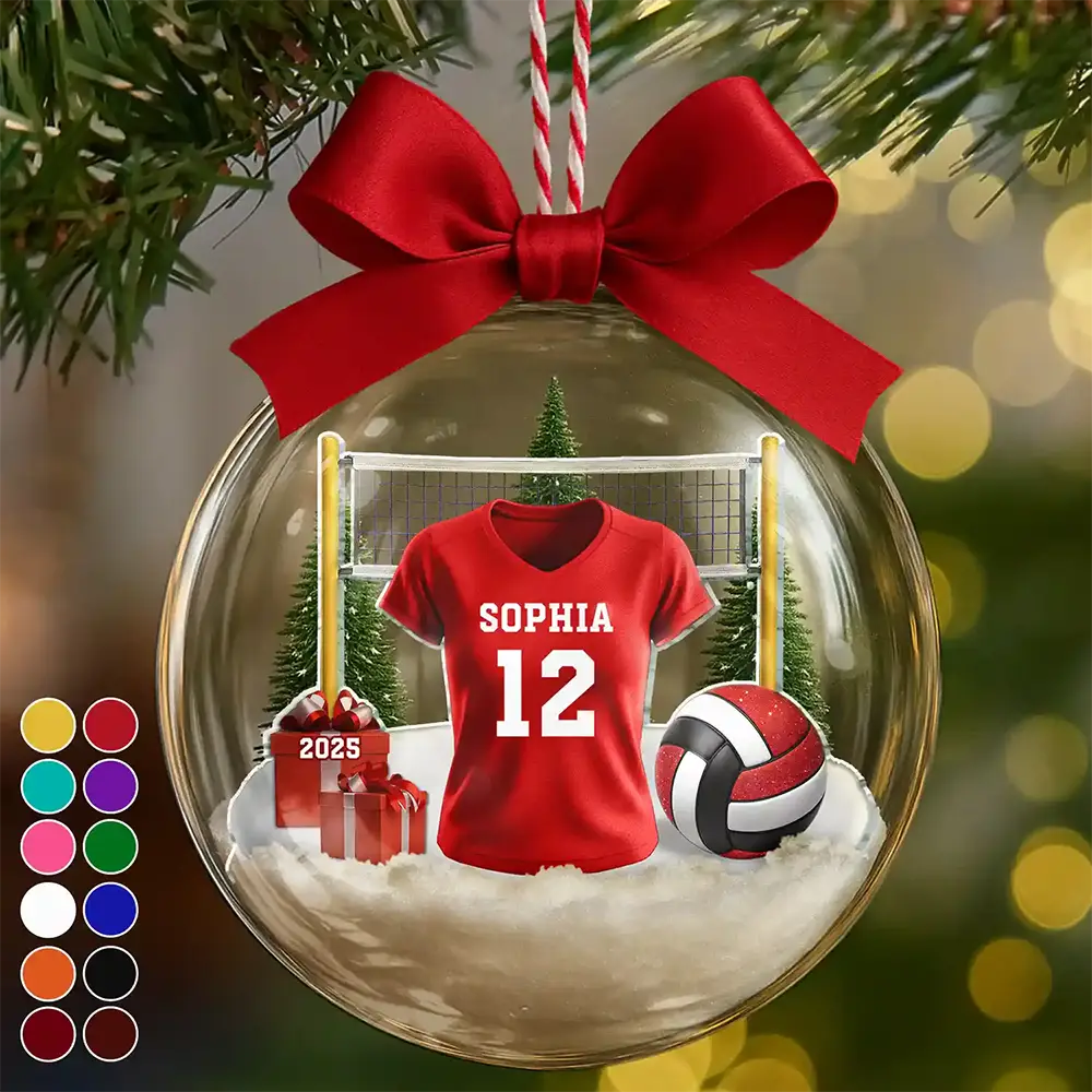 Volleyball Player Uniform - Personalized 3D Acrylic Ball Ornament