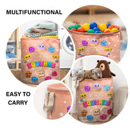Birthday Gift For Kids Grandkids - Personalized Name & Dumpling Color Squishy Collection Storage Basket