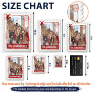 Christmas, Custom Photo, Family, Happy, Travel, Upload Full Photo - Family Travel Gift - Personalized Custom Photo Postage Stamp Acrylic Magnet