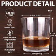 Gift For Women, Gift For Men, Gift For Yourself, Happy - Name In Viking Runes - Personalized Whiskey Glass