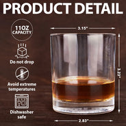 Gift For Men, Gift For Yourself, Humorous, Custom Text - I'll Be In The Backyard - Personalized Whiskey Glass