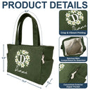 Gift For Wife,Gift For Girlfriend,Gift For Yourself,Gift For Aunt,Gift For Women,Gift For Mother,Gift For Grandma,Gift For Daughter,Gift For Sisters,Gift For Bestie,Gifts For Colleagues - Watercolor Birth Flower Wreath - Personalized Corduroy Tote Bag