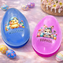 Easter,Happy,Gift For Kids,Parents - Watercolor Bunny Chick - Personalized Fillable Egg