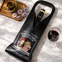 Gift For Bestie,Old Best friends,Funny - We Go Together Like Drunk And Disorderly - Personalized Leather Wine Bag