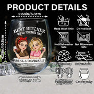 We Go Together Like Drunk And Disorderly - Personalized Stemless Wine Glass