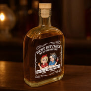 Gift For Bestie,Happy,Gift For Women - We Go Together Like Drunk And Disorderly - Personalized Whiskey Bottle