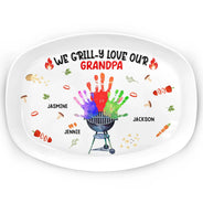 Gift For Grandpa,Gift For Father,Funny,Grilling - We Grill-y Love - Personalized Plate