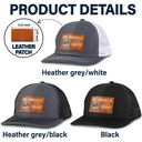 Gift For Father, Fishing, Humorous, Icon - We Hooked The Best Dad Grandpa - Personalized Leather Patch Hat