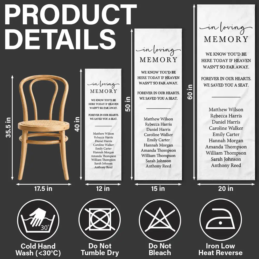 Sentimental,Family,Wedding,Custom Text - We Know You'd Be Here Today - Personalized Chair Sign