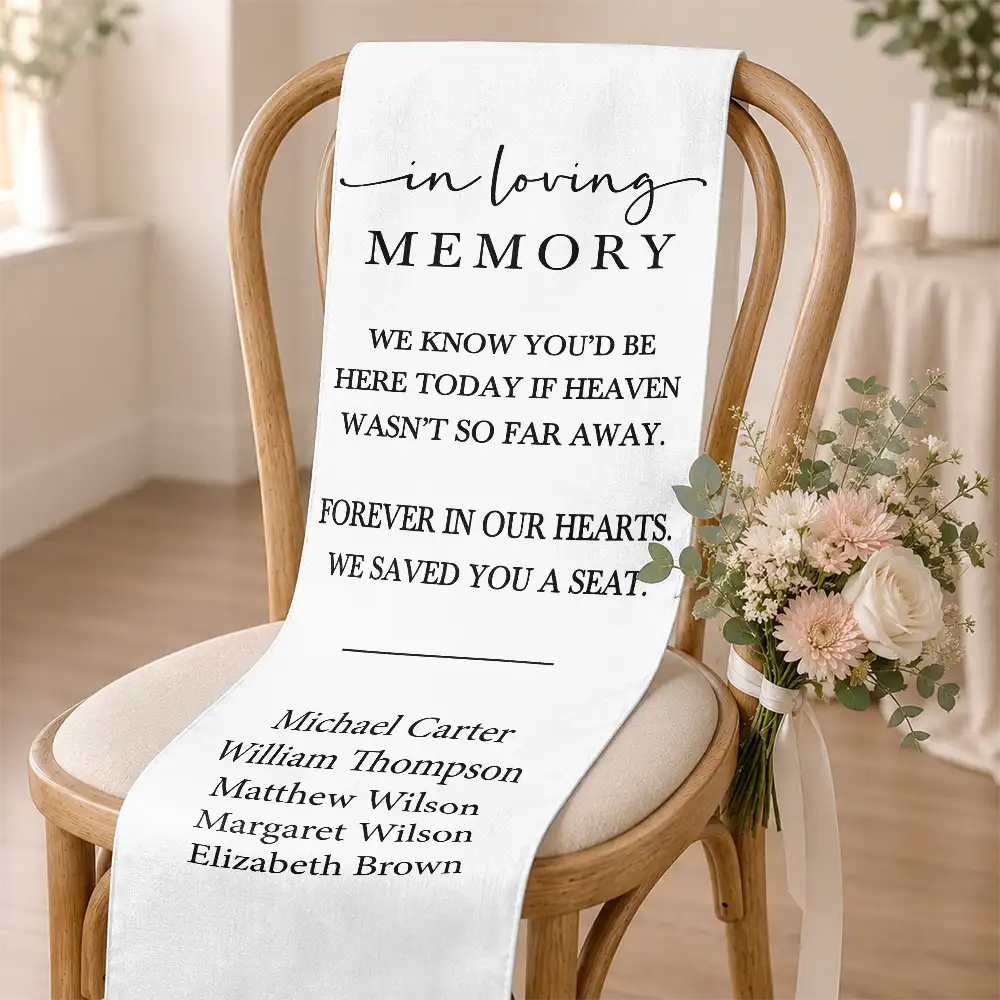 Sentimental,Family,Wedding,Custom Text - We Know You'd Be Here Today - Personalized Chair Sign