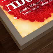 Gift For Mother, Mom - Children, Happy - We Love You Mom Grandma - Personalized LED Light Flower Shadow Box