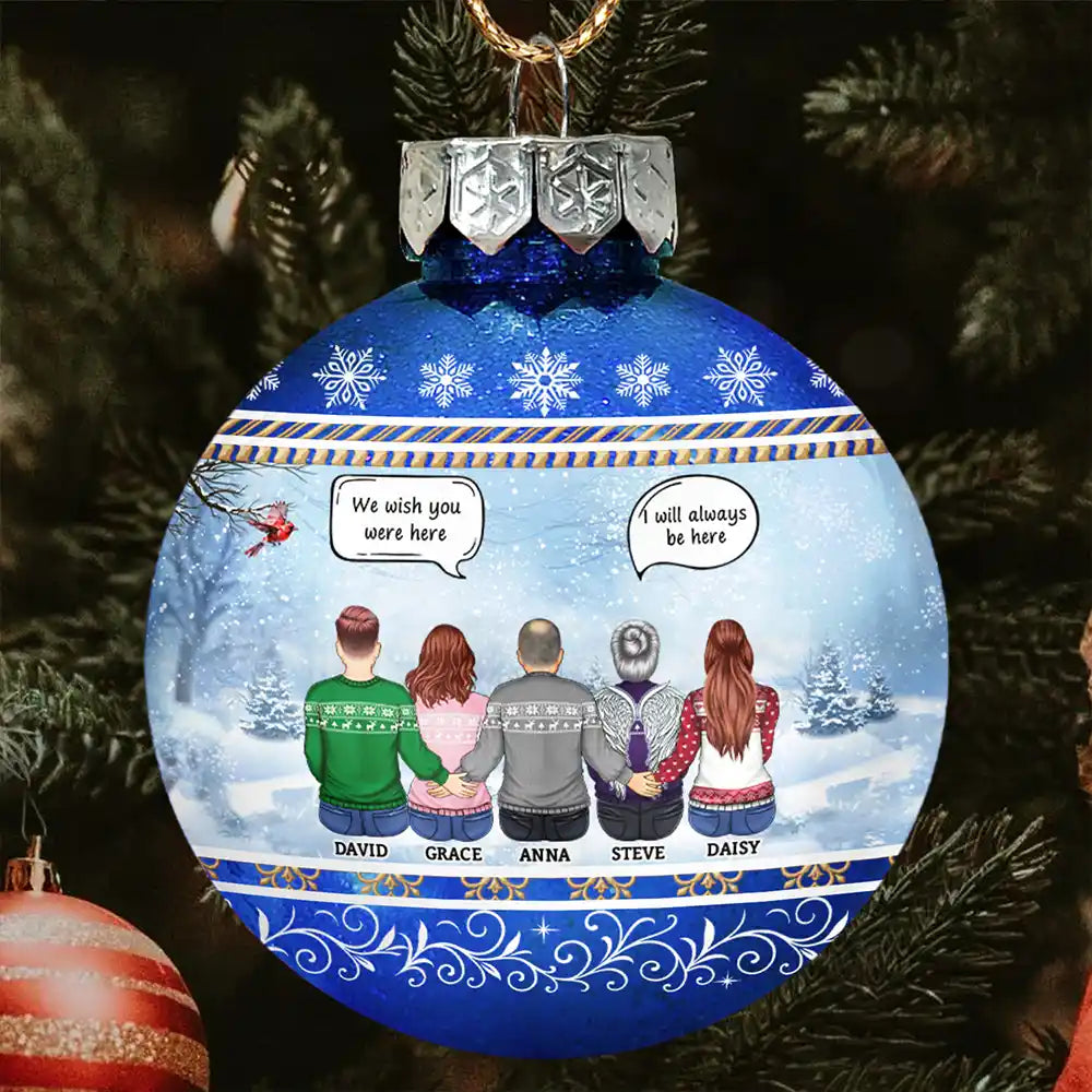 Family,Christmas,Memorial,Sad - We Miss You - Personalized Ball Ornament