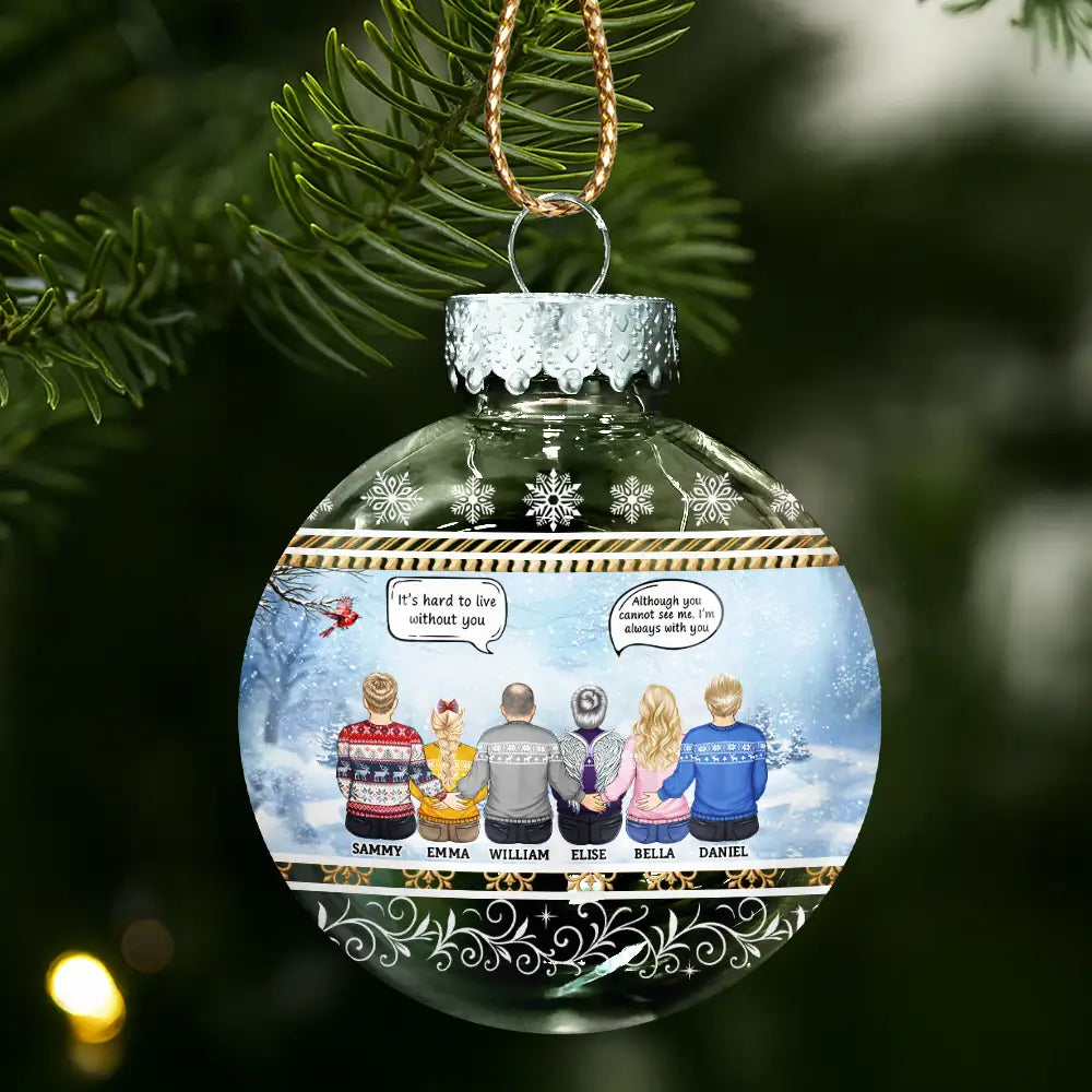 Family,Christmas,Memorial,Sad - We Miss You - Personalized Ball Ornament