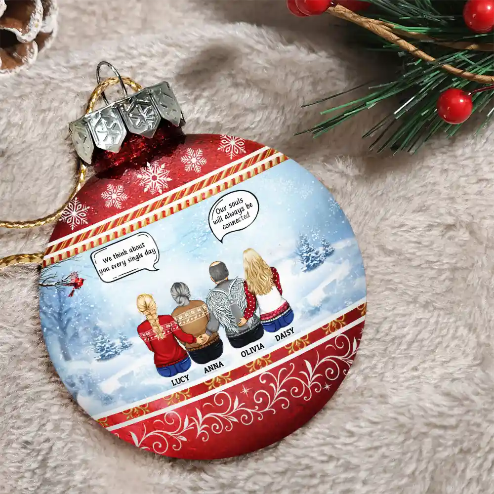 Family,Christmas,Memorial,Sad - We Miss You - Personalized Ball Ornament