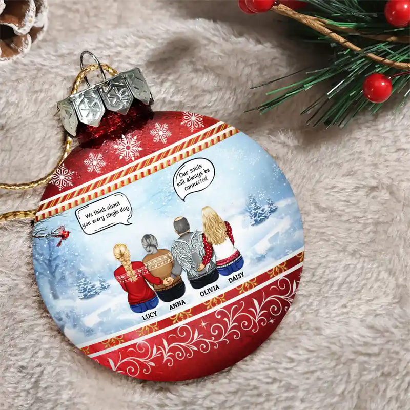 Family,Christmas,Memorial,Sad - We Miss You - Personalized Ball Ornament