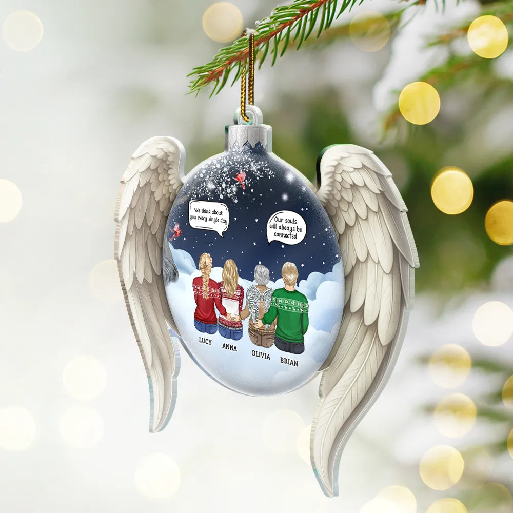 Christmas,Family,Memorial,Sad - We Miss You Family Memorial - Personalized Custom Shaped Acrylic Ornament