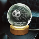 Sport Dad,Gift For Father,Football (Soccer),Happy - We Scored The Best Dad Papa Soccer Football - Personalized Crystal Globe Lamp