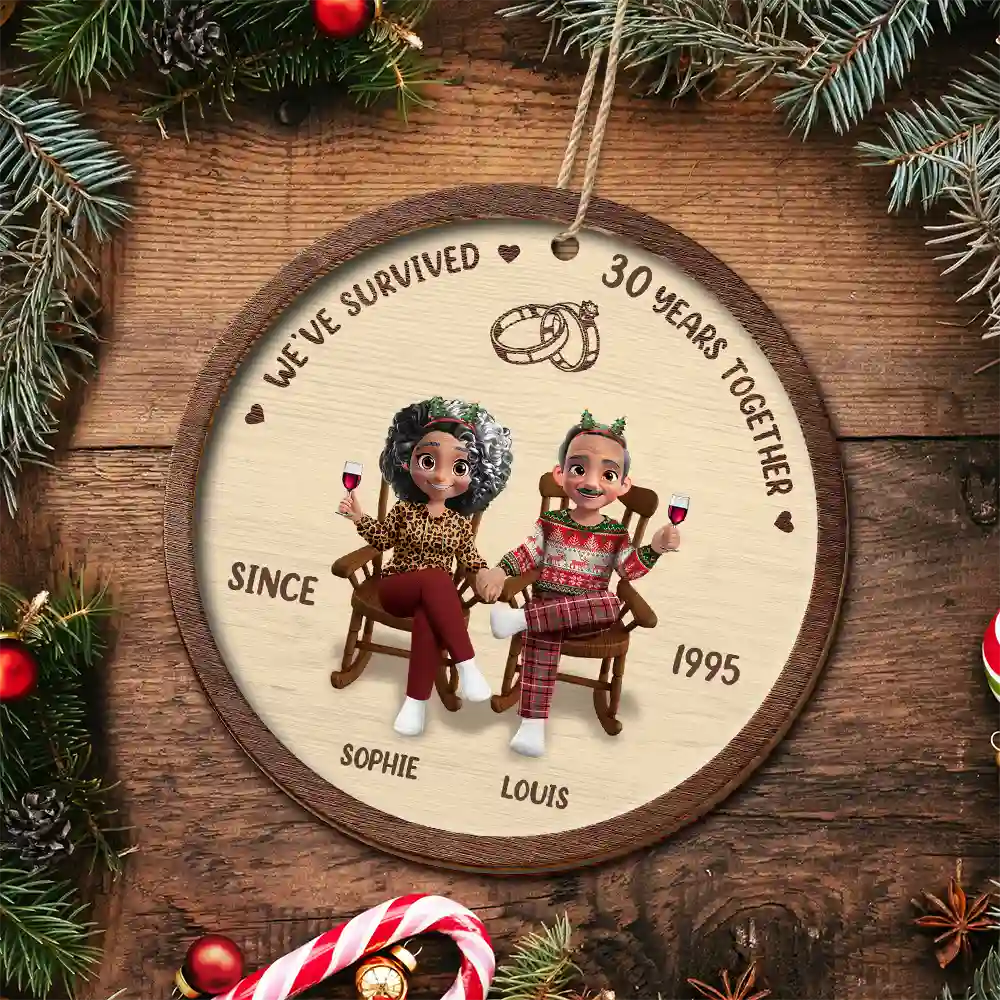 Christmas, Gift For Couples, Happy - We Still Do After All These Years - Personalized 2-Layered Wooden Ornament