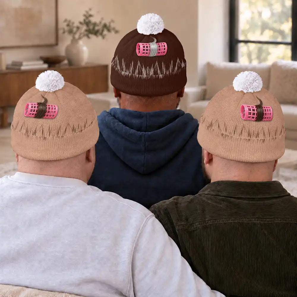 Gift For Men,Gift For Yourself,Gifts For Him,Humorous,Icon,Top Market - Funny Gag Gift For Him - Personalized Curly Hair Bobble Beanie Hat