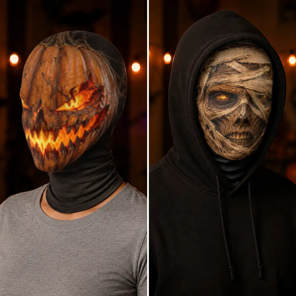 Christmas, Gift For Kids, Halloween, Humorous, Icon, Top Market - Halloween Party Night Gifts For Person, Family - Personalized Spooky Vibes Trick Or Treat Balaclava Mask