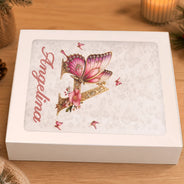 Confident,Christmas,Gift For Yourself,Gift For Women,Icon - Butterfly Floral Alphabet For Her - Personalized Fleece Scarf