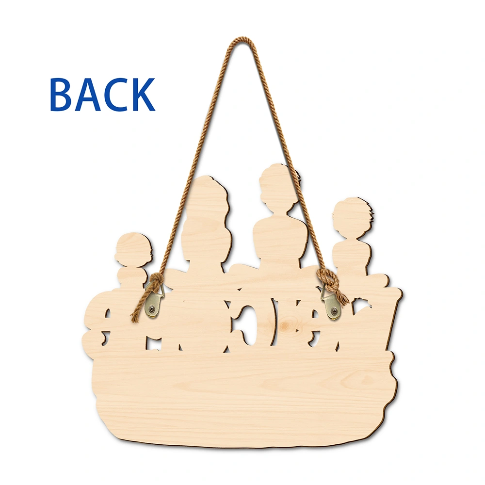 Parents,Gift For Grandparents,Family,Happy - Welcome Happy Family 3D Effect - Personalized Custom Shaped Wood Sign