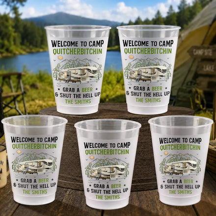 Welcome To Camping Party - Personalized Frosted Cups