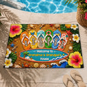 Top Market,Adorable,Grandparents,Summer,Icon - Welcome To Grandma Grandpa House - Personalized Doormat
