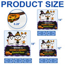 Adorable,Halloween,Grandparents,Icon - Welcome To Haunted House Halloween Boo - Personalized Custom Shaped Wood Sign