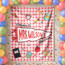 Back To School, Teacher, Inspirational, Warp Text - Welcome To My Classroom - Personalized Backdrop