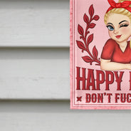 Gardening, Gift For Yourself, Gift For Women, Summer, Humorous, Vector - Welcome To My Happy Place - Personalized Flag
