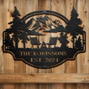 Camping,Family - Welcome To Our Campsite - Personalized Cutout Metal Sign