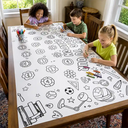 Teacher,Inspirational,Back To School,Icon,Custom Text - Welcome To Our Garden Back To School - Personalized Coloring Tablecloth