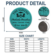 Poolside,Outdoor Decor,Summer,Top Market,Family,Cozy,Custom Text - Welcome To Our Poolside Paradise - Personalized Custom Shaped Doormat