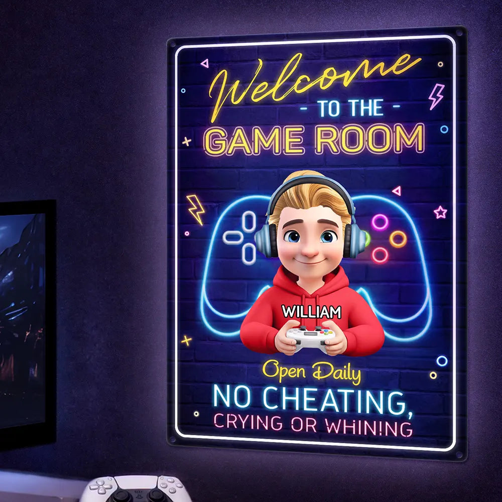 Welcome To The Game Room - Personalized Classic Metal Signs