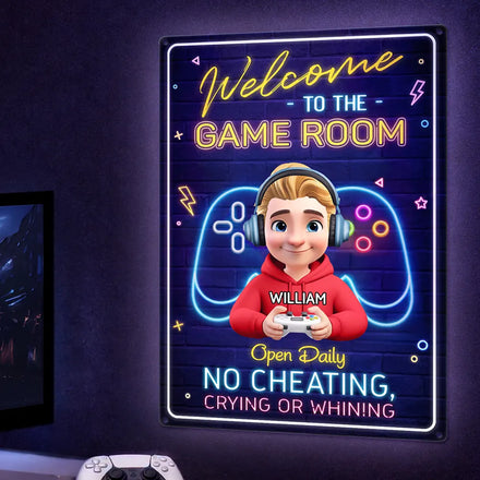 Welcome To The Game Room - Personalized Classic Metal Signs